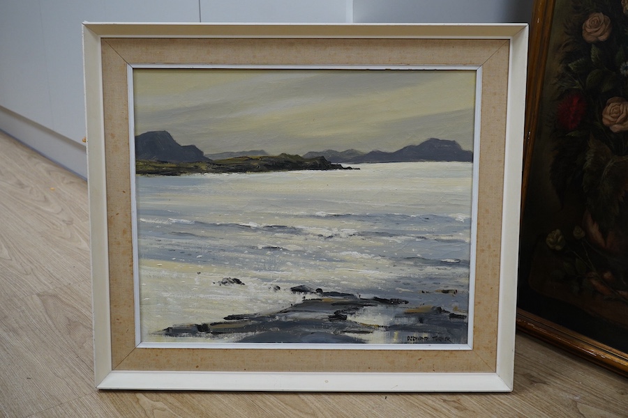 Desmond Turner (1923-2011), oil on canvas, Irish seascape, signed, 49 x 59cm. Condition - fair, craquelure throughout